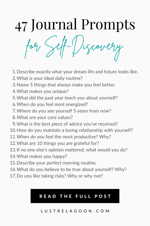 47 Journal Prompts for Self-Discovery - Danielle Jean